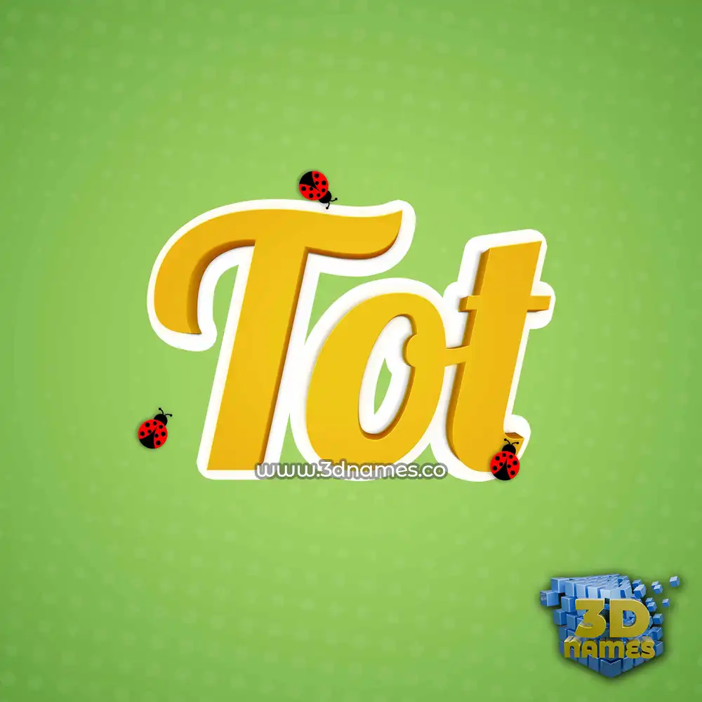 tot in Ladybugs style - 3D name wallpaper