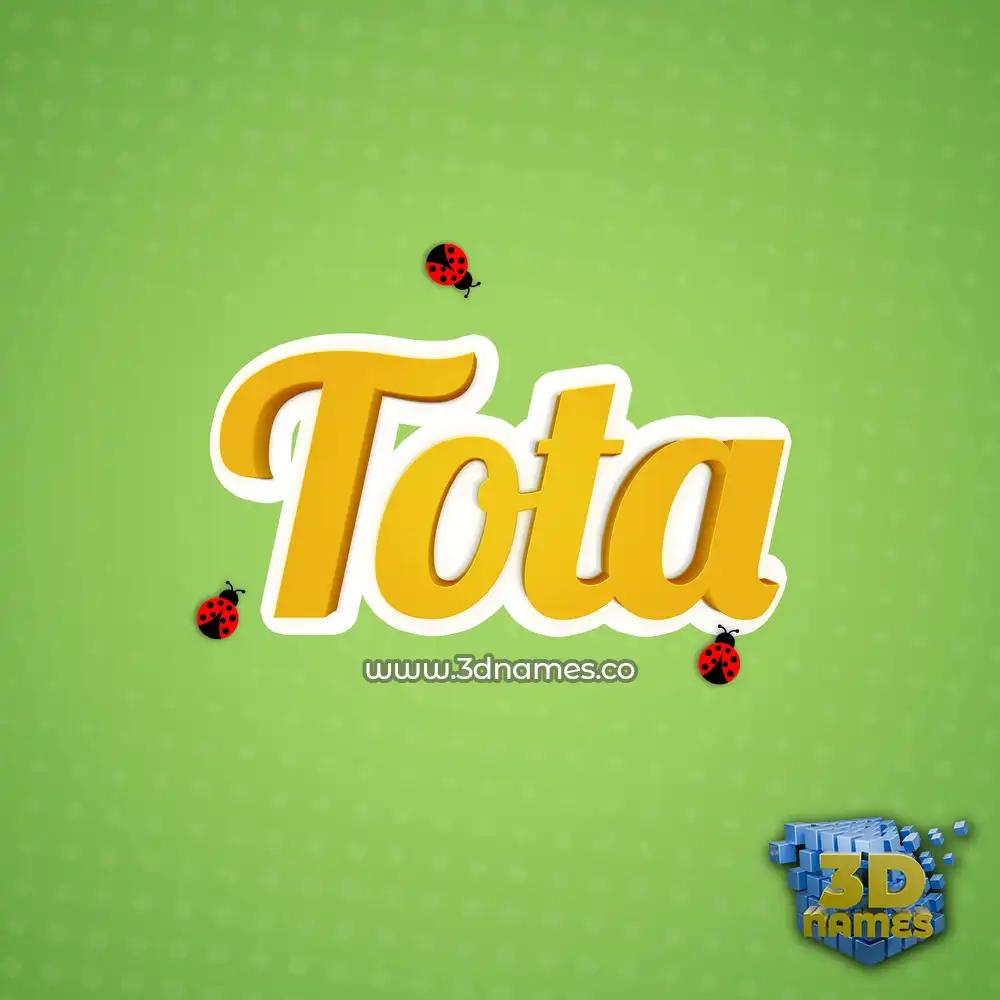 tota in Ladybugs style - 3D name wallpaper