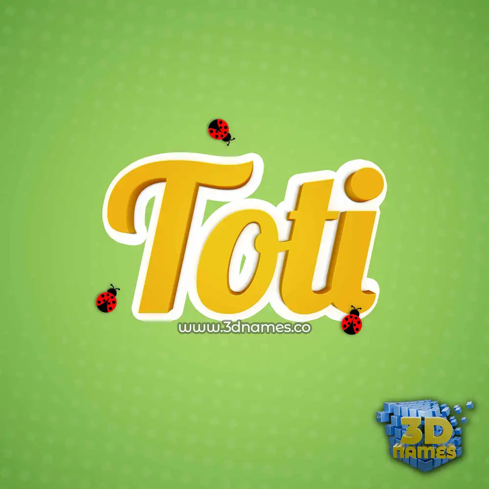 toti in Ladybugs style - 3D name wallpaper