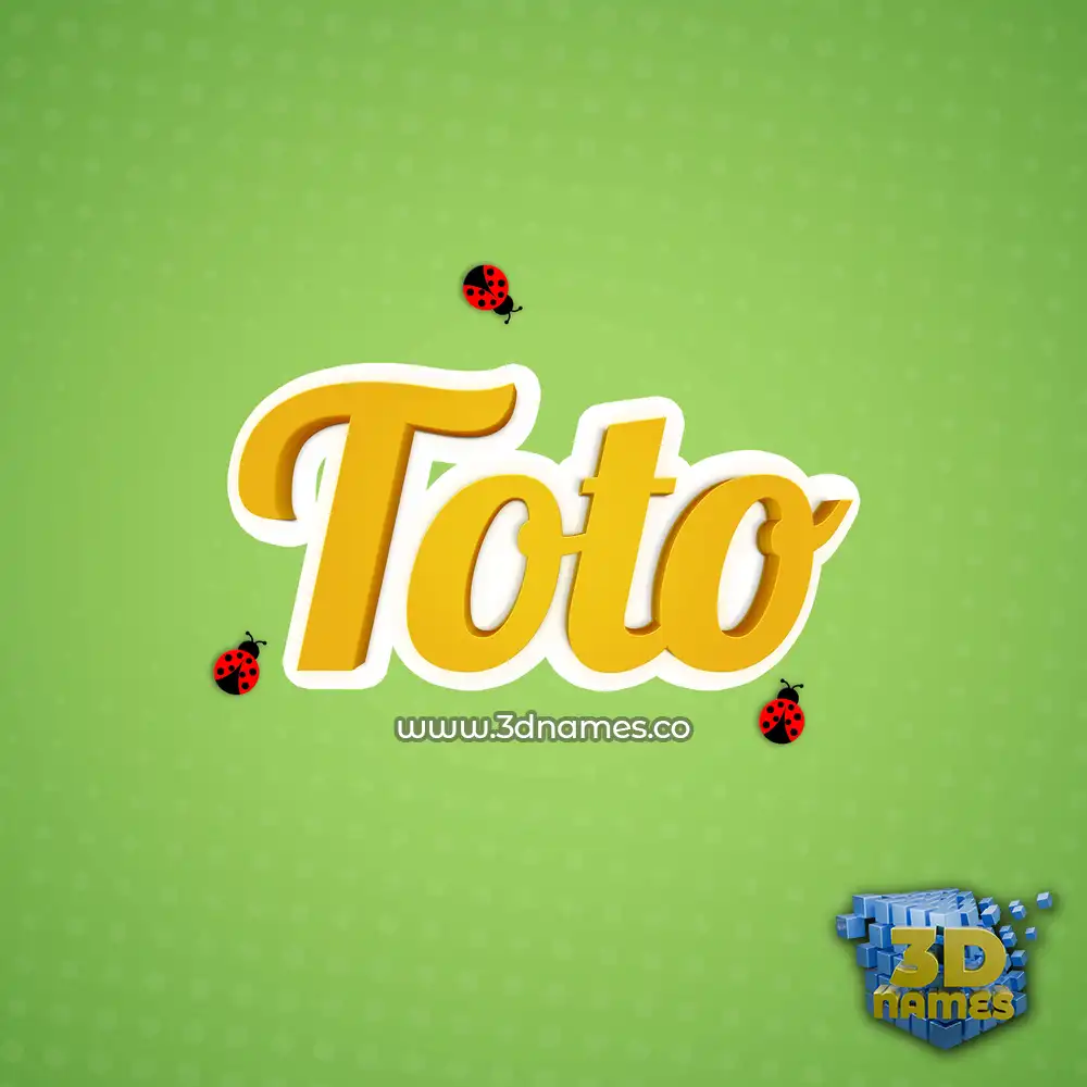 toto in Ladybugs style - 3D name wallpaper