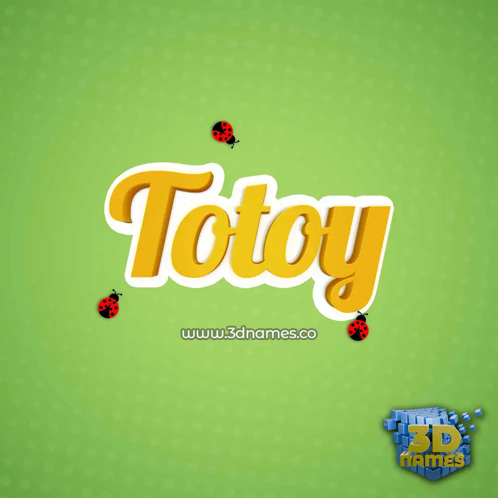 totoy in Ladybugs style - 3D name wallpaper