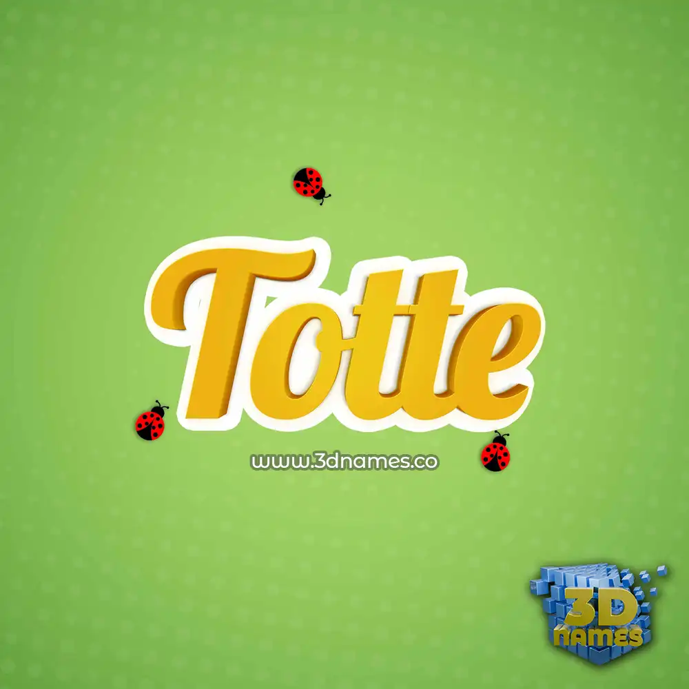 totte in Ladybugs style - 3D name wallpaper