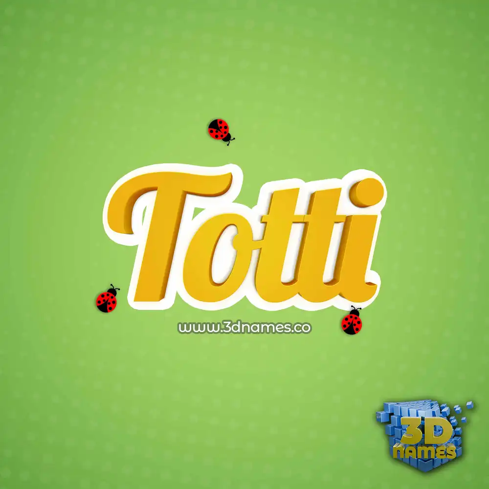 totti in Ladybugs style - 3D name wallpaper