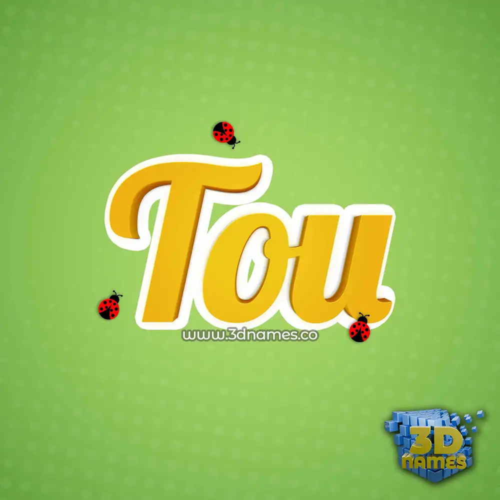 tou in Ladybugs style - 3D name wallpaper