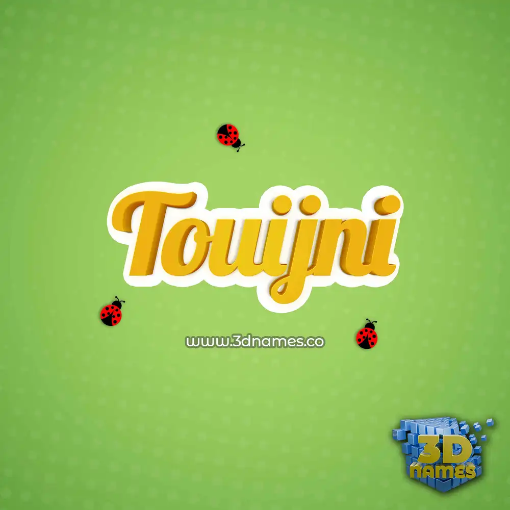 touijni in Ladybugs style - 3D name wallpaper
