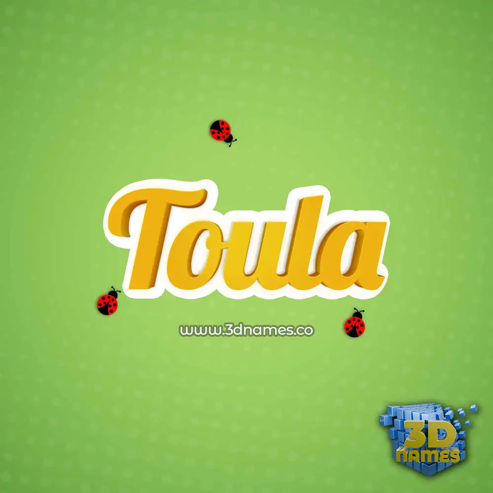 toula in Ladybugs style - 3D name wallpaper