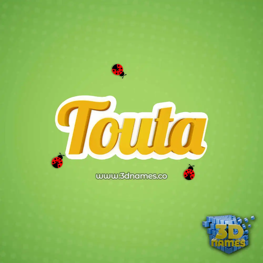 touta in Ladybugs style - 3D name wallpaper