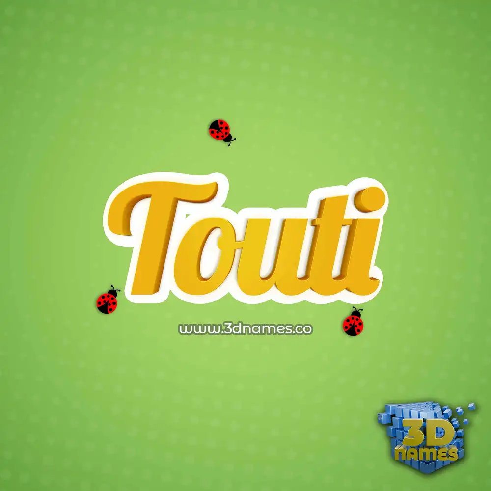 touti in Ladybugs style - 3D name wallpaper