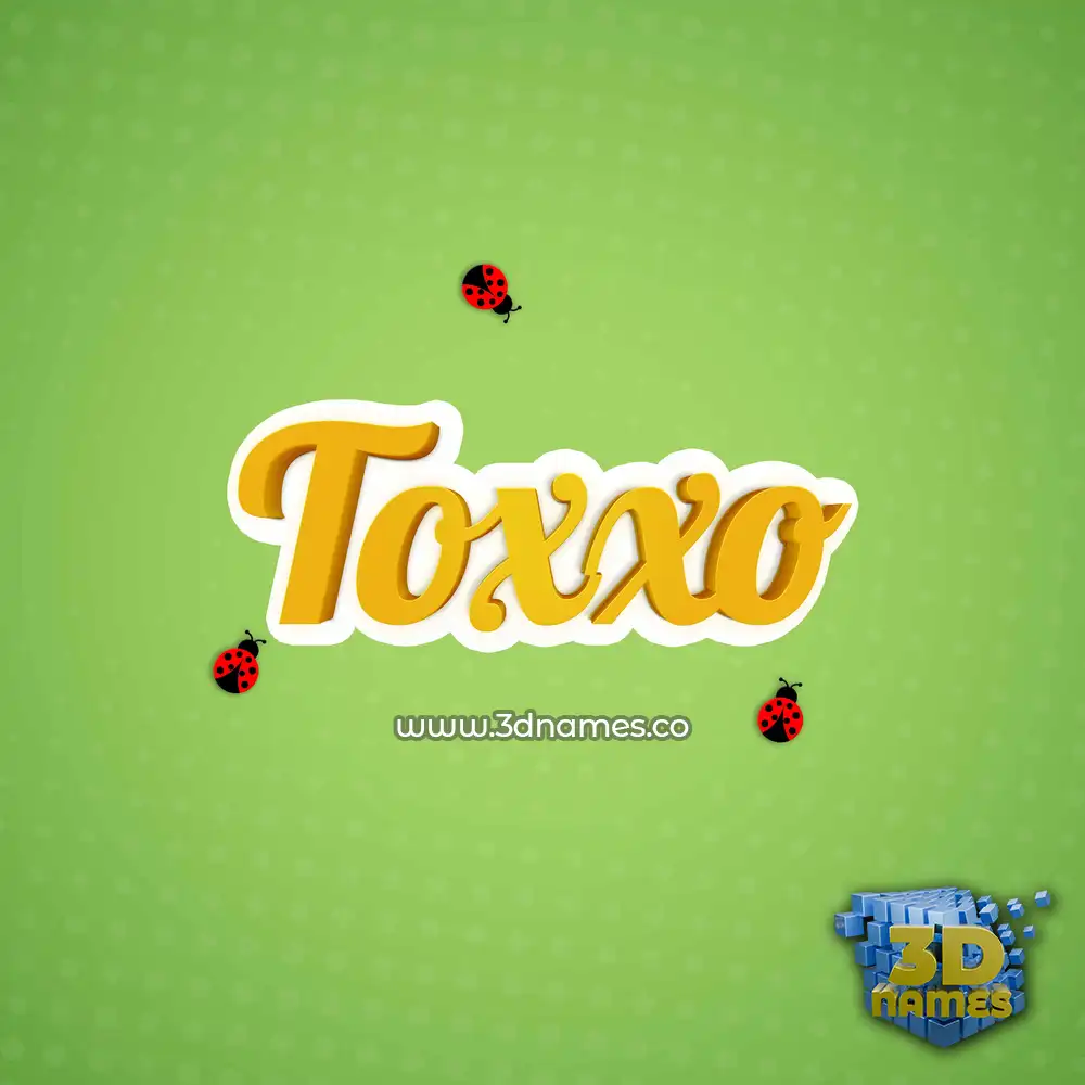 toxxo in Ladybugs style - 3D name wallpaper