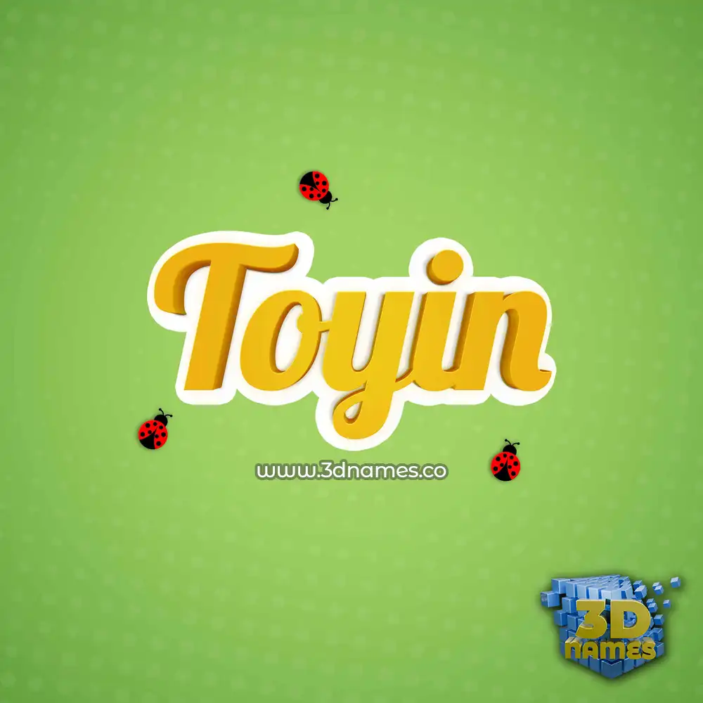toyin in Ladybugs style - 3D name wallpaper