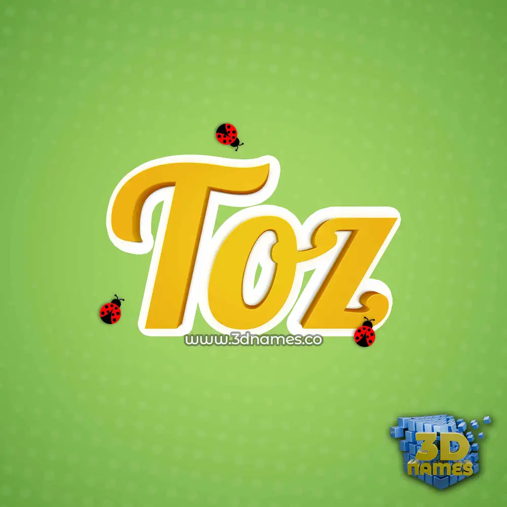 toz in Ladybugs style - 3D name wallpaper