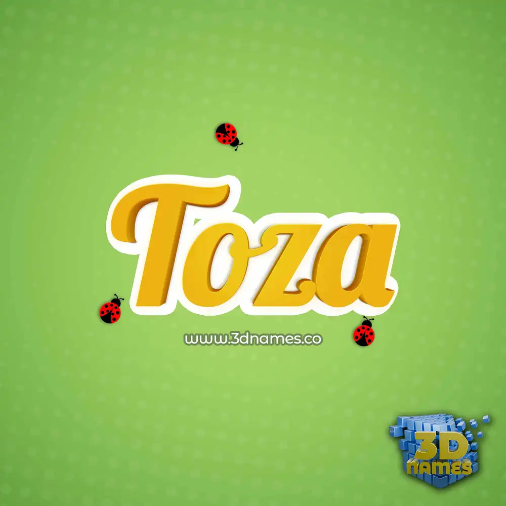toza in Ladybugs style - 3D name wallpaper