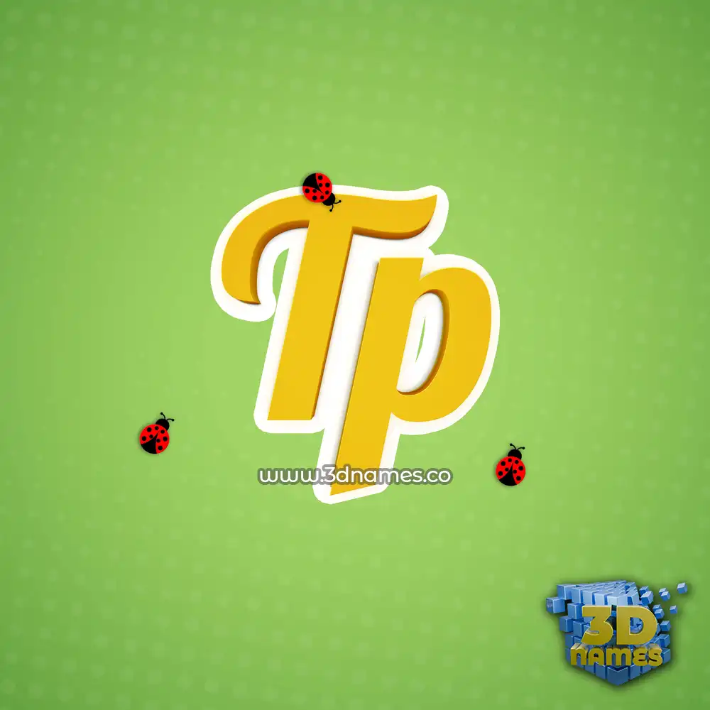 tp in Ladybugs style - 3D name wallpaper