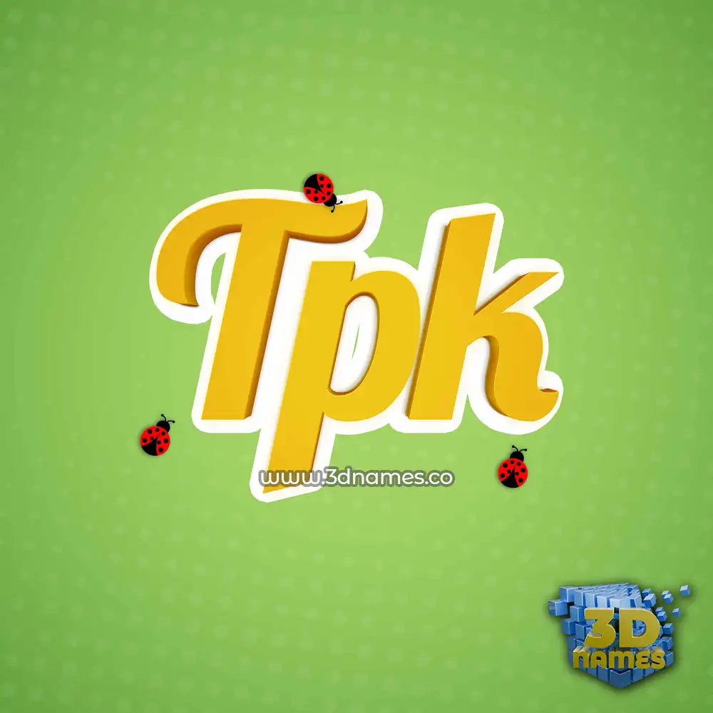 tpk in Ladybugs style - 3D name wallpaper