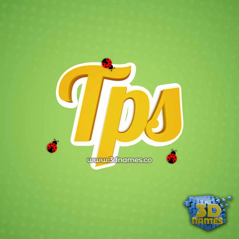 tps in Ladybugs style - 3D name wallpaper