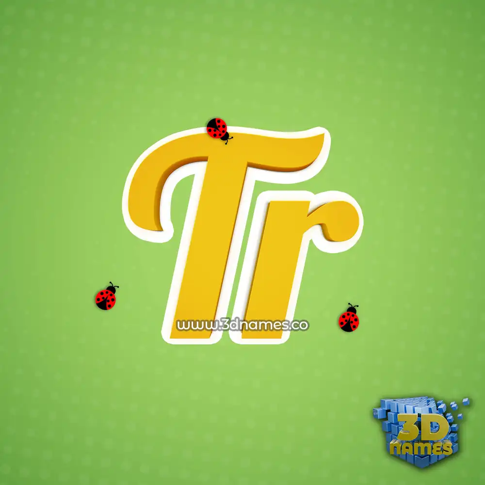 tr in Ladybugs style - 3D name wallpaper