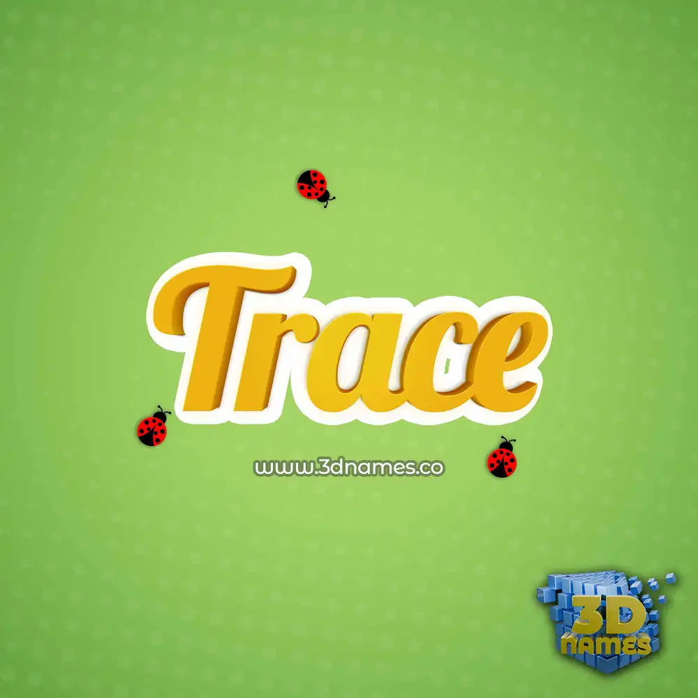 trace in Ladybugs style - 3D name wallpaper