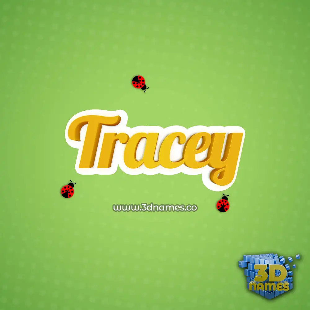 tracey in Ladybugs style - 3D name wallpaper