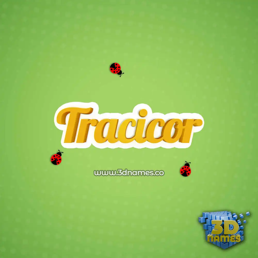 tracicor in Ladybugs style - 3D name wallpaper