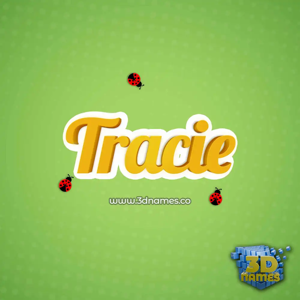 tracie in Ladybugs style - 3D name wallpaper