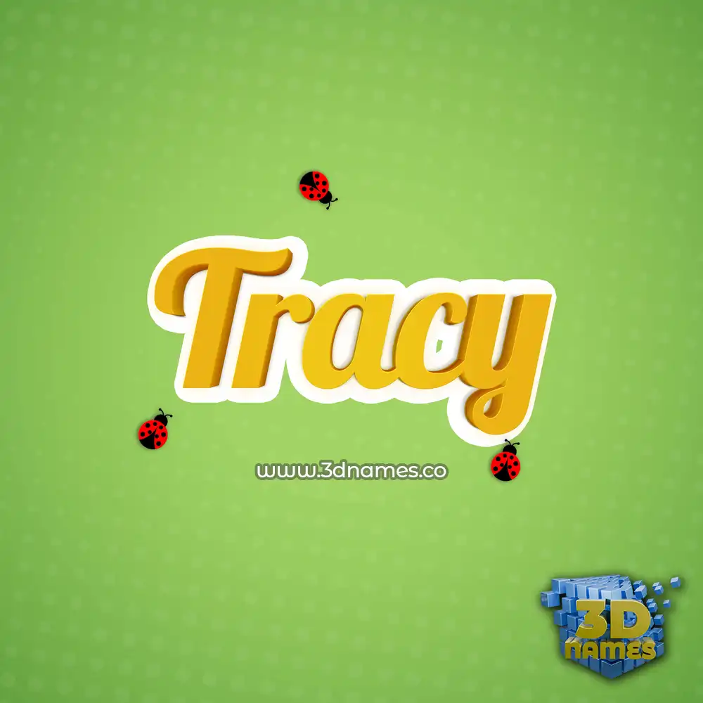 tracy in Ladybugs style - 3D name wallpaper