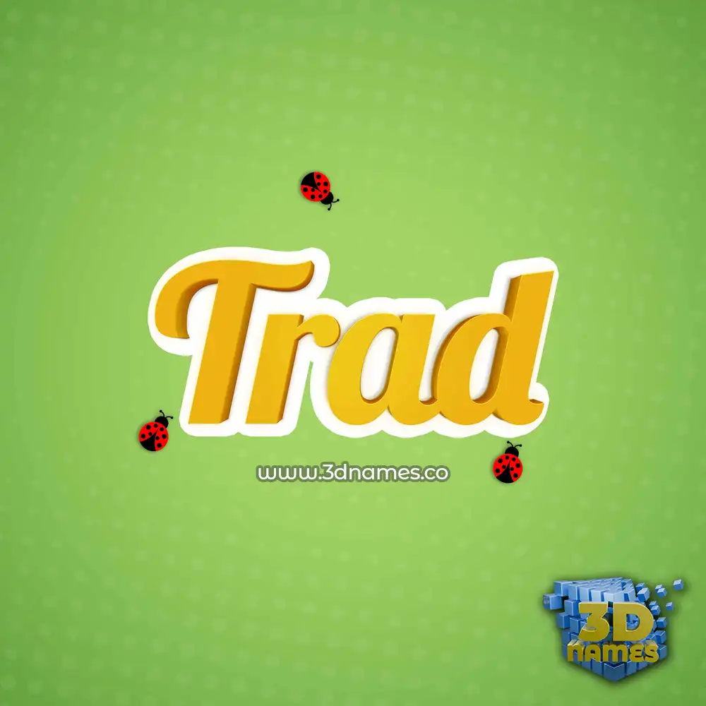 trad in Ladybugs style - 3D name wallpaper