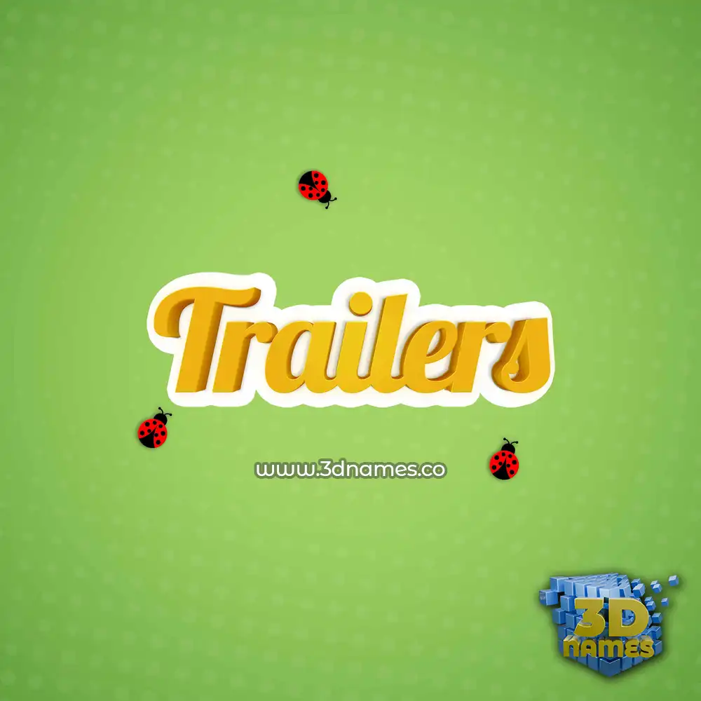 trailers in Ladybugs style - 3D name wallpaper