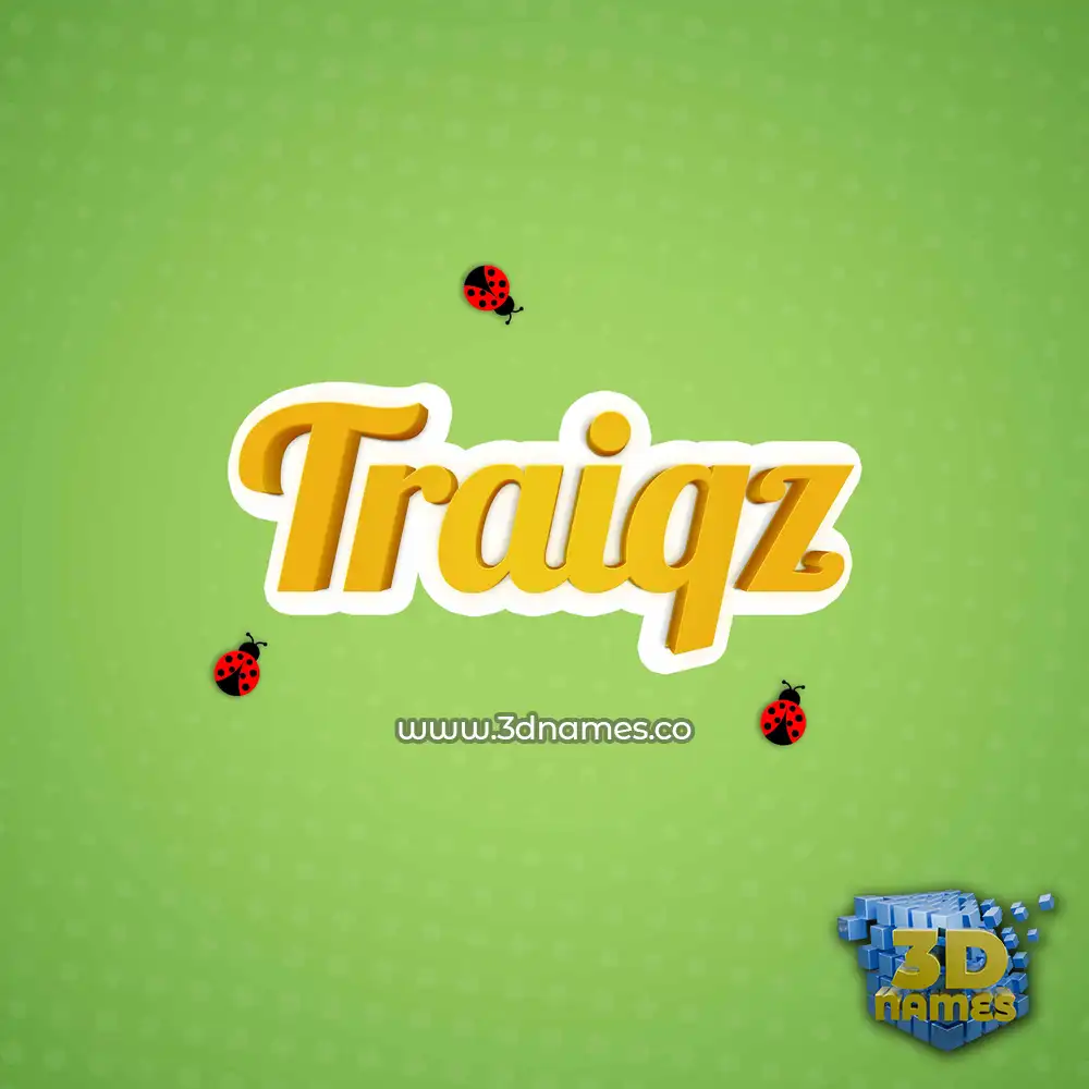 traiqz in Ladybugs style - 3D name wallpaper