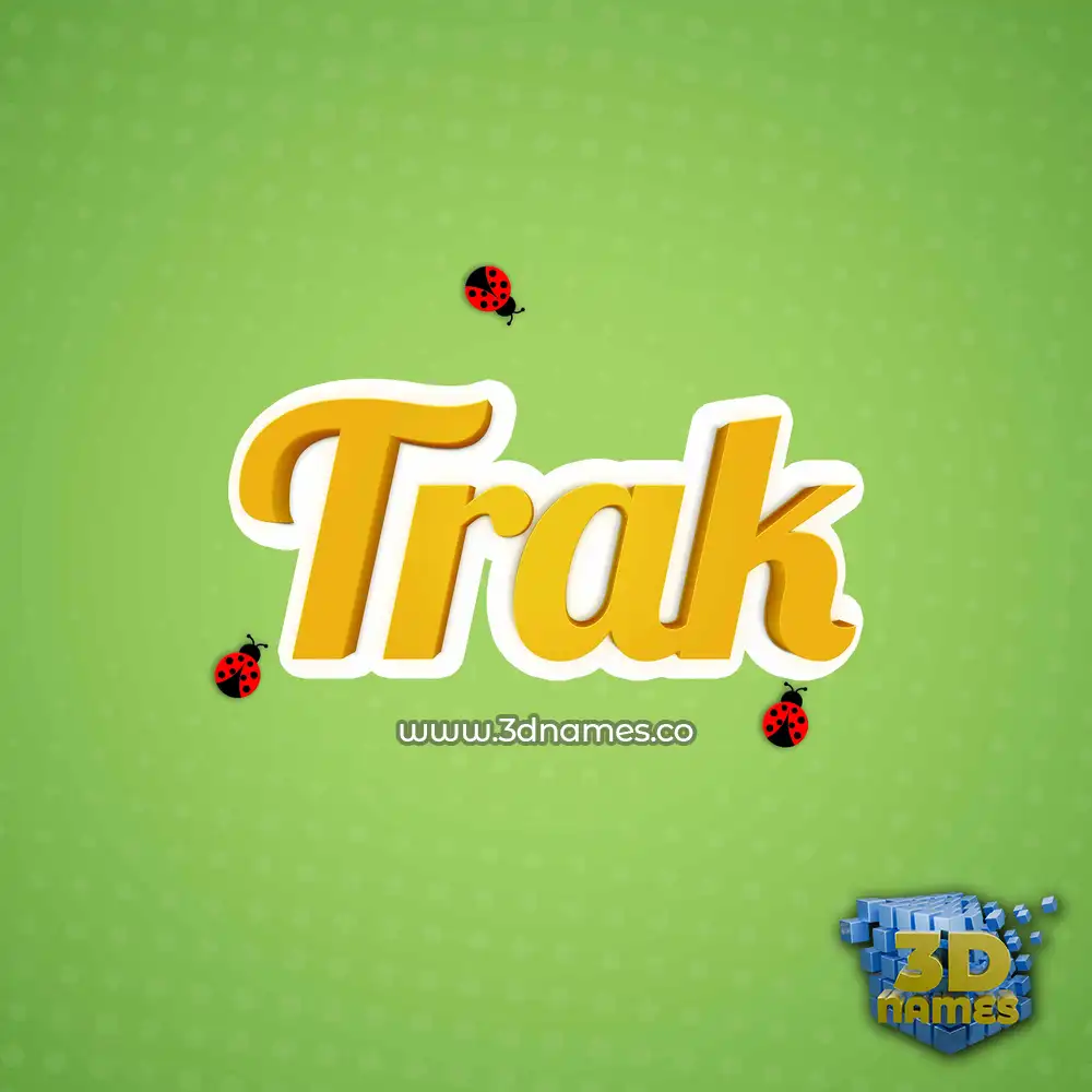 trak in Ladybugs style - 3D name wallpaper