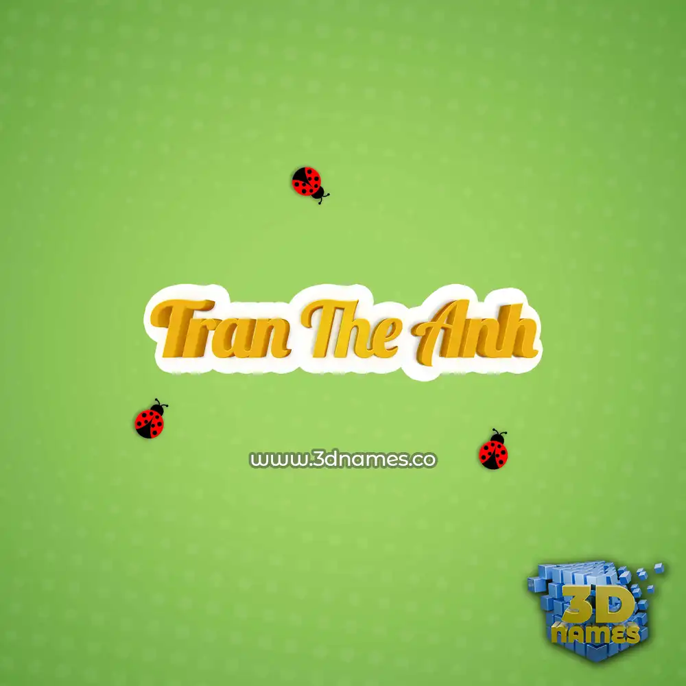 tran the anh in Ladybugs style - 3D name wallpaper