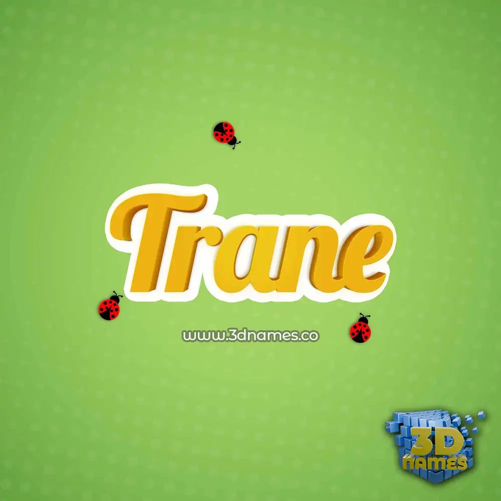 trane in Ladybugs style - 3D name wallpaper