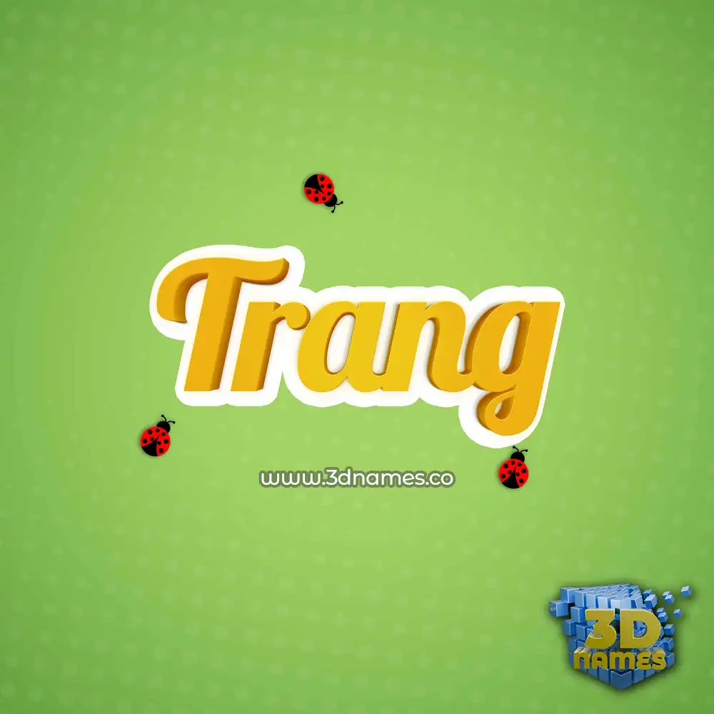 trang in Ladybugs style - 3D name wallpaper