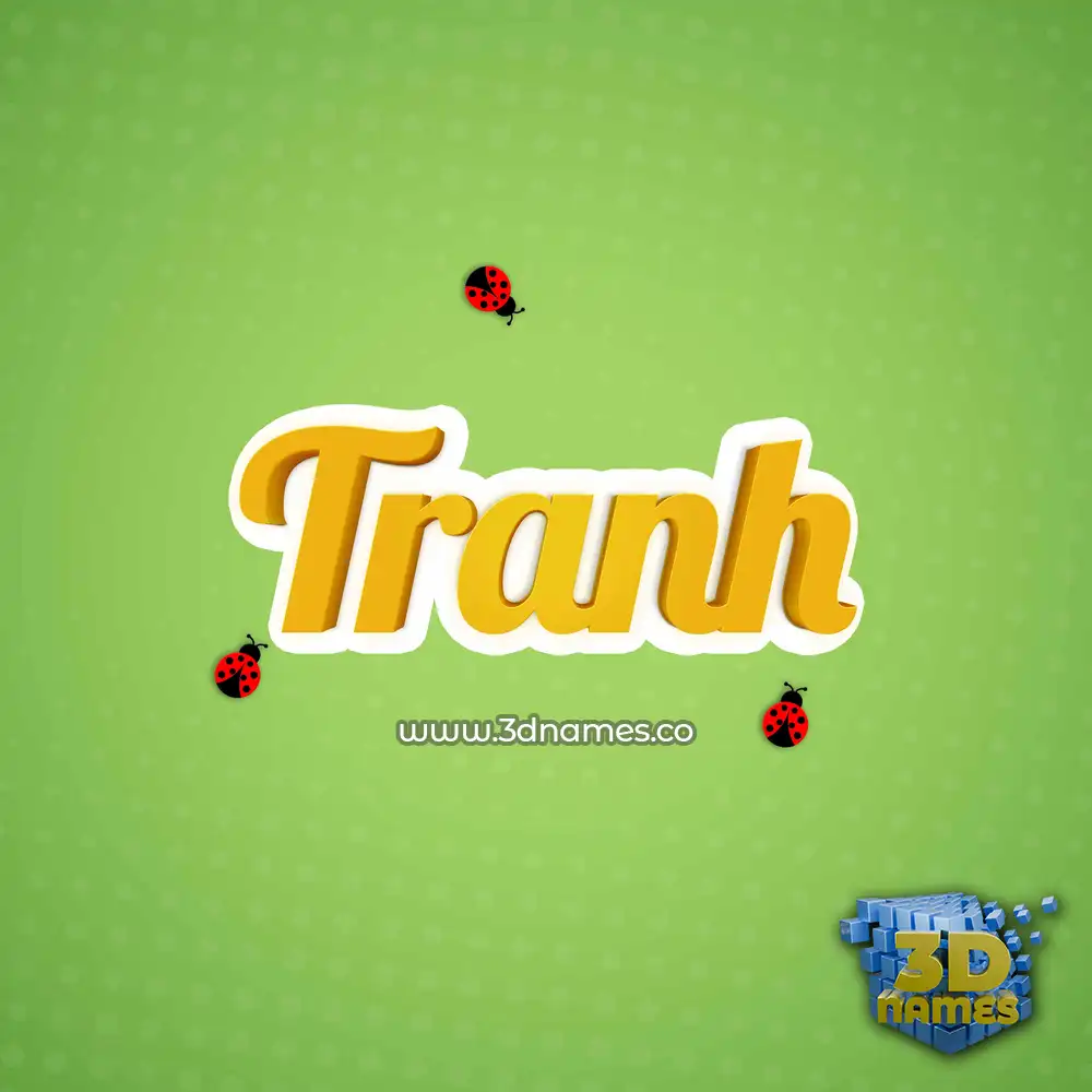 tranh in Ladybugs style - 3D name wallpaper