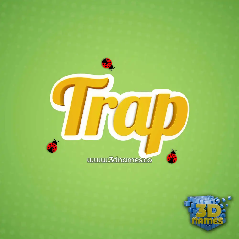 trap in Ladybugs style - 3D name wallpaper