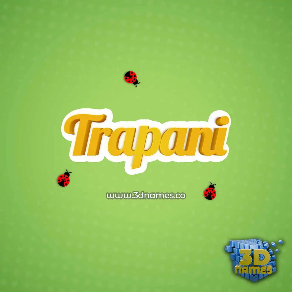 trapani in Ladybugs style - 3D name wallpaper