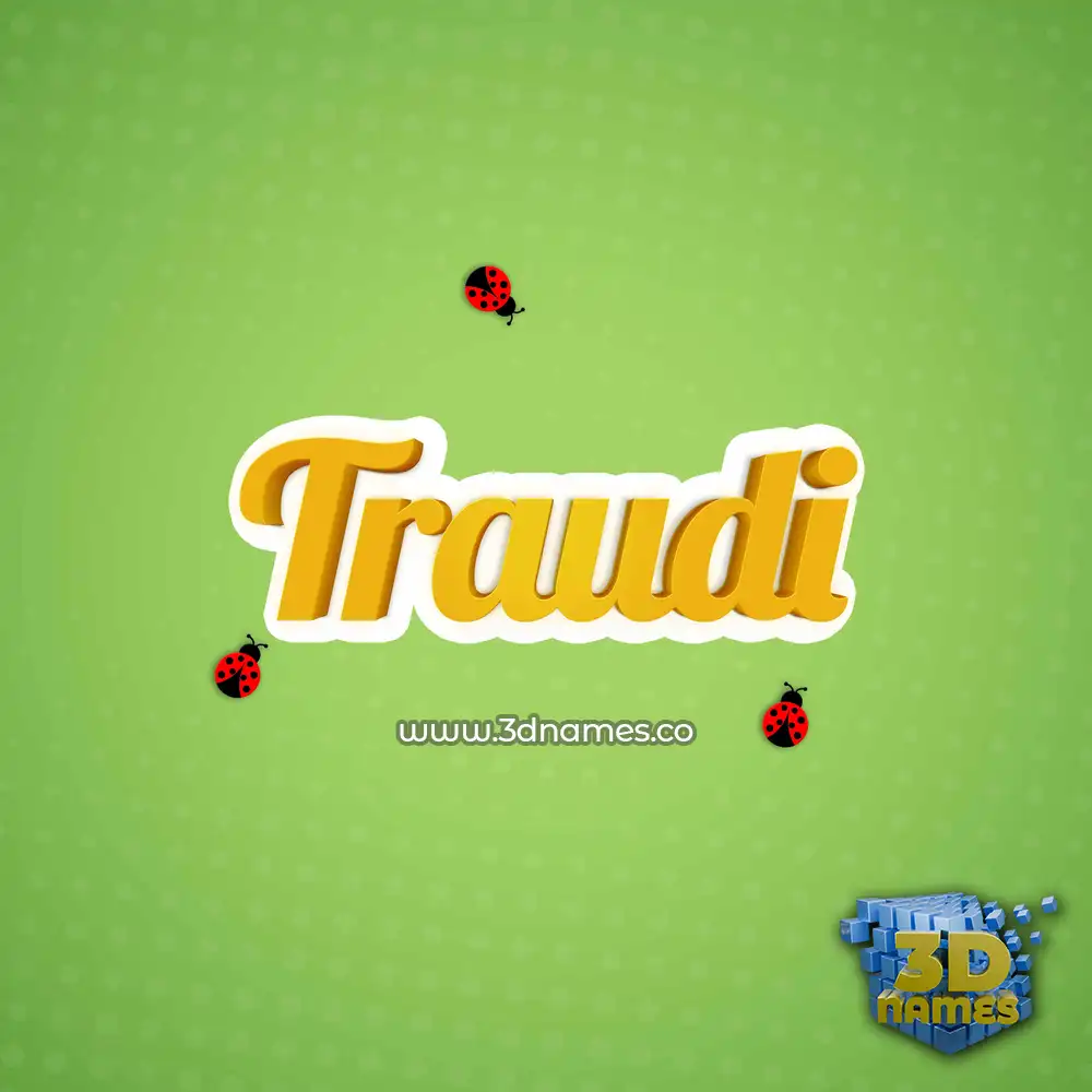 traudi in Ladybugs style - 3D name wallpaper