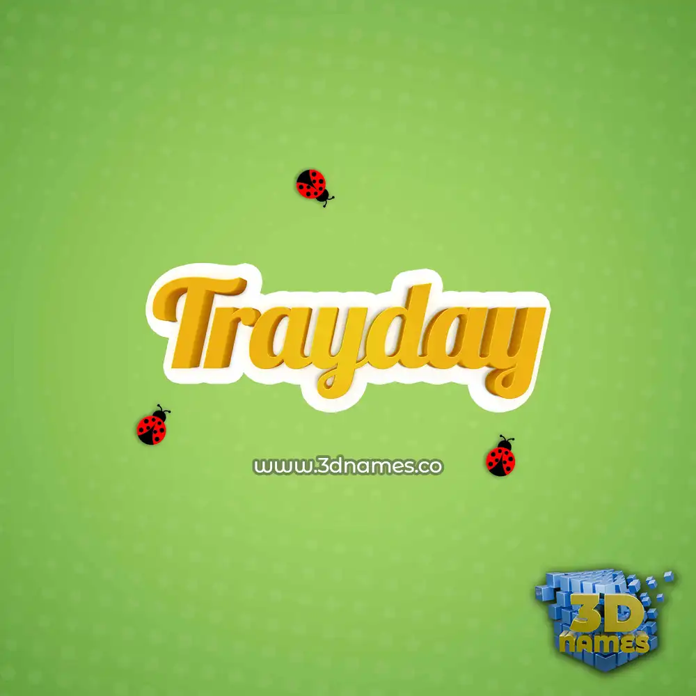 trayday in Ladybugs style - 3D name wallpaper