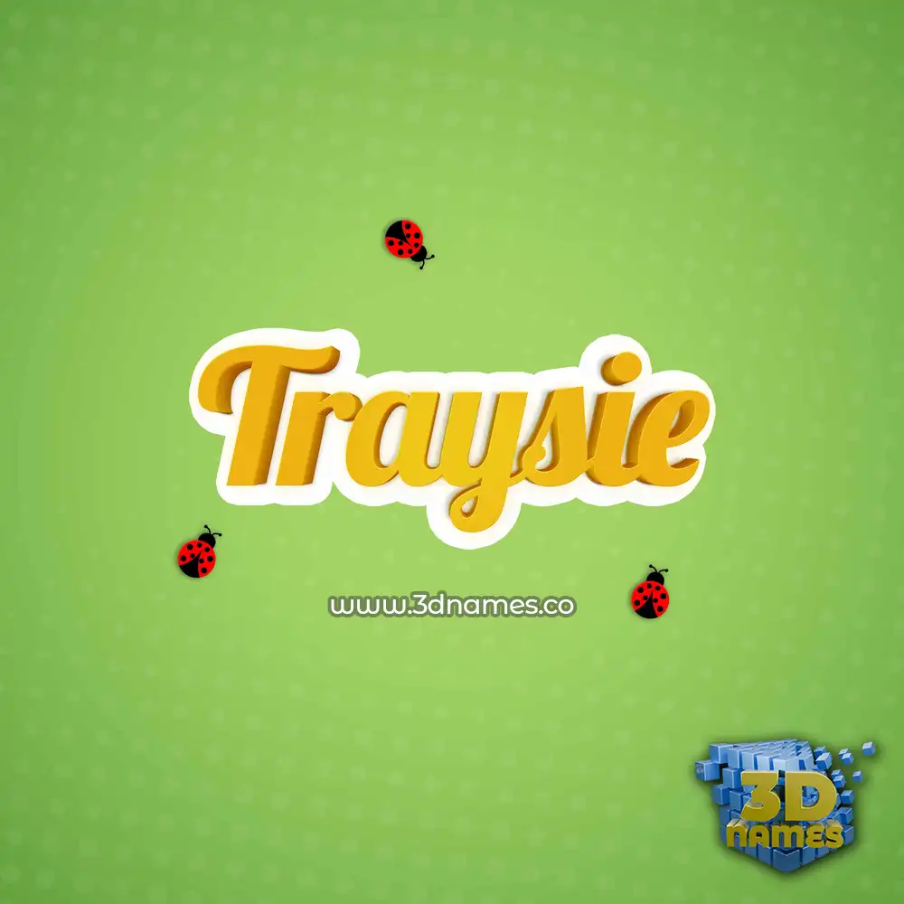 traysie in Ladybugs style - 3D name wallpaper