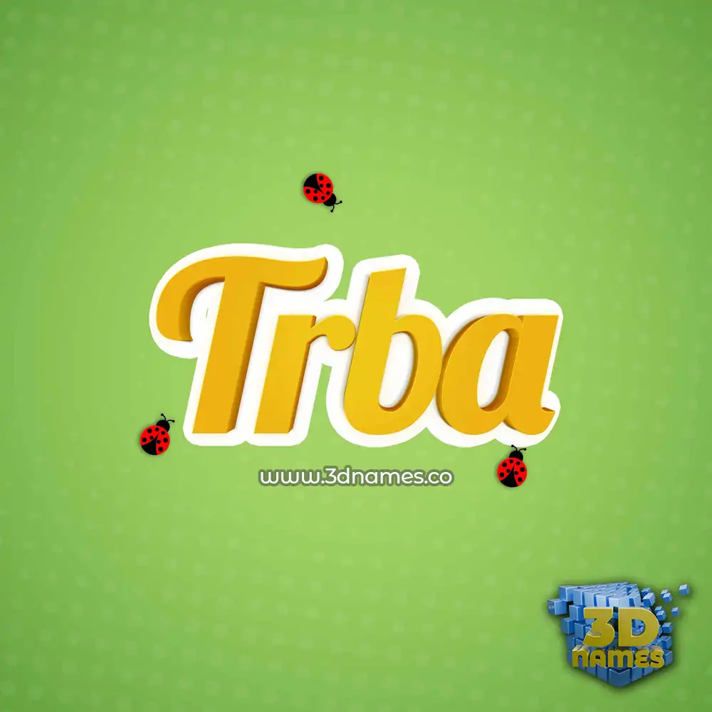 trba in Ladybugs style - 3D name wallpaper