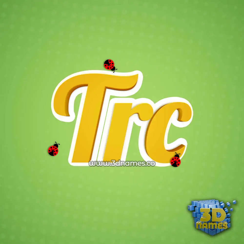 trc in Ladybugs style - 3D name wallpaper