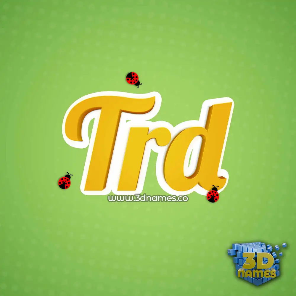 trd in Ladybugs style - 3D name wallpaper