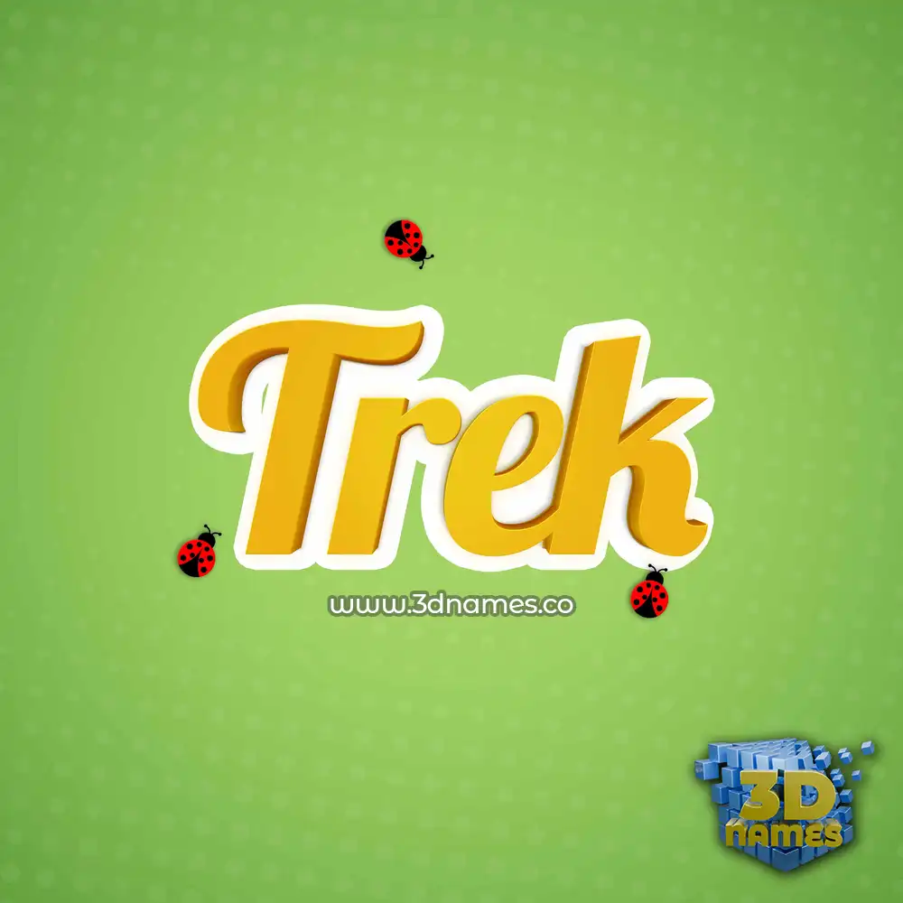 trek in Ladybugs style - 3D name wallpaper