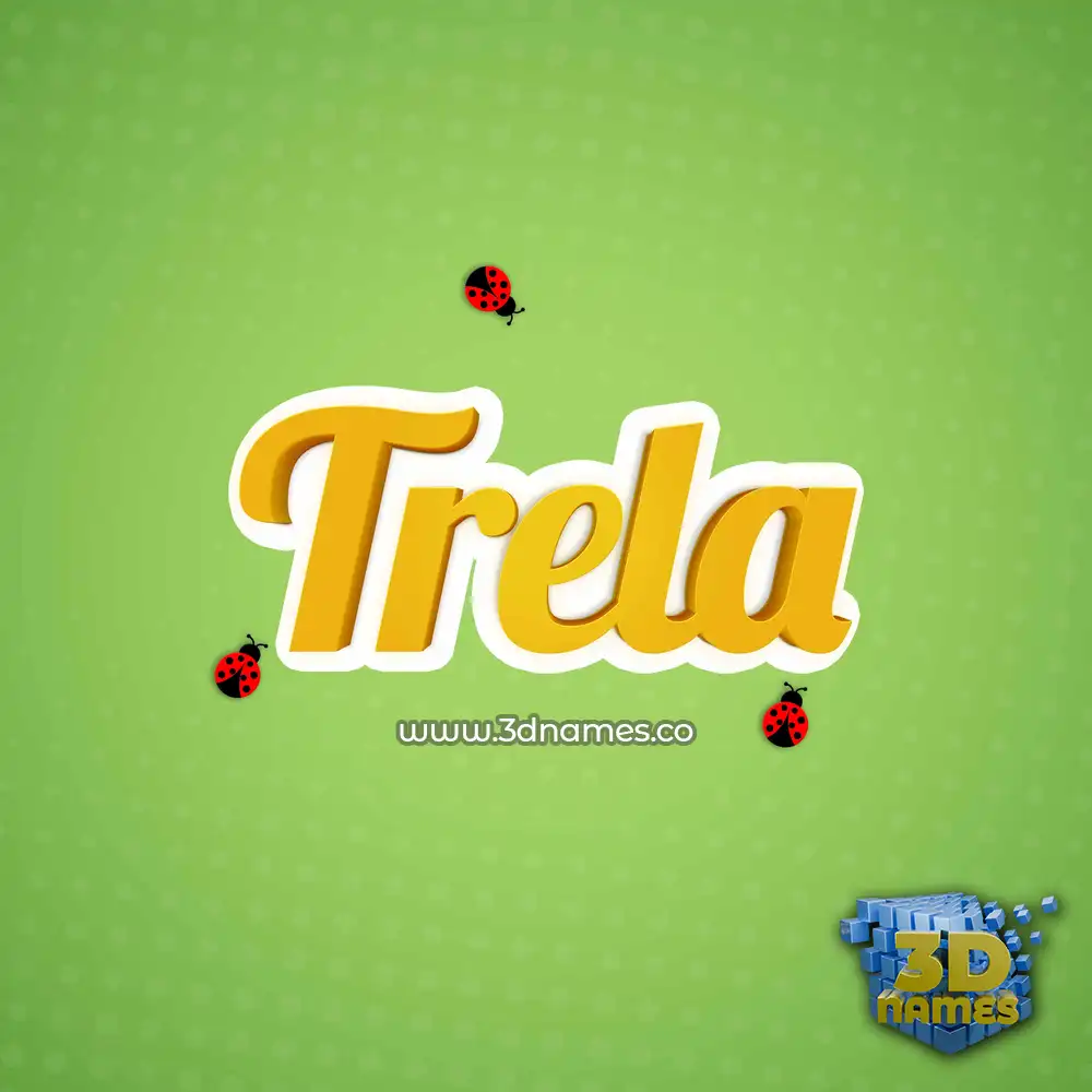 trela in Ladybugs style - 3D name wallpaper