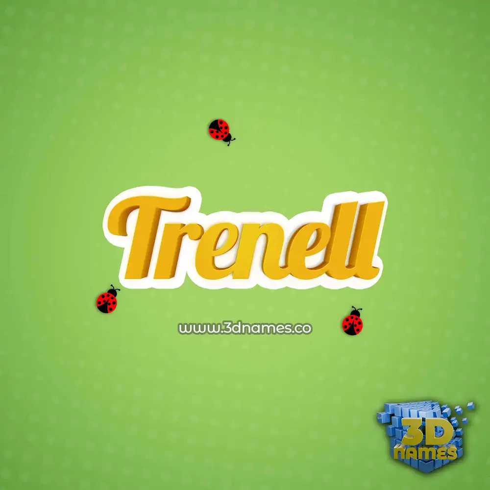 trenell in Ladybugs style - 3D name wallpaper