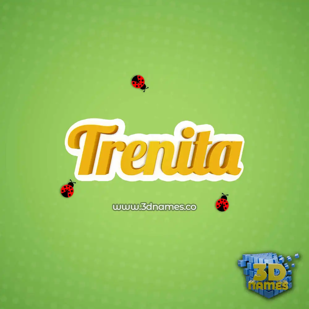 trenita in Ladybugs style - 3D name wallpaper