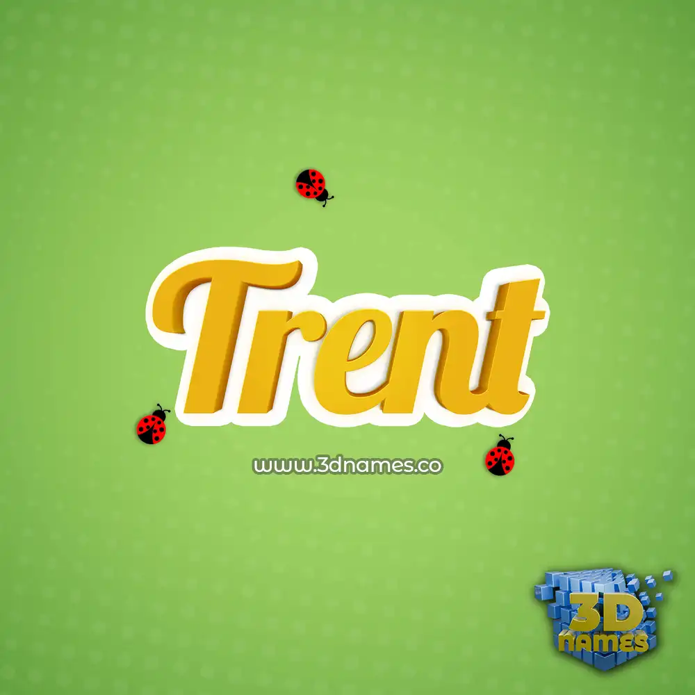 trent in Ladybugs style - 3D name wallpaper