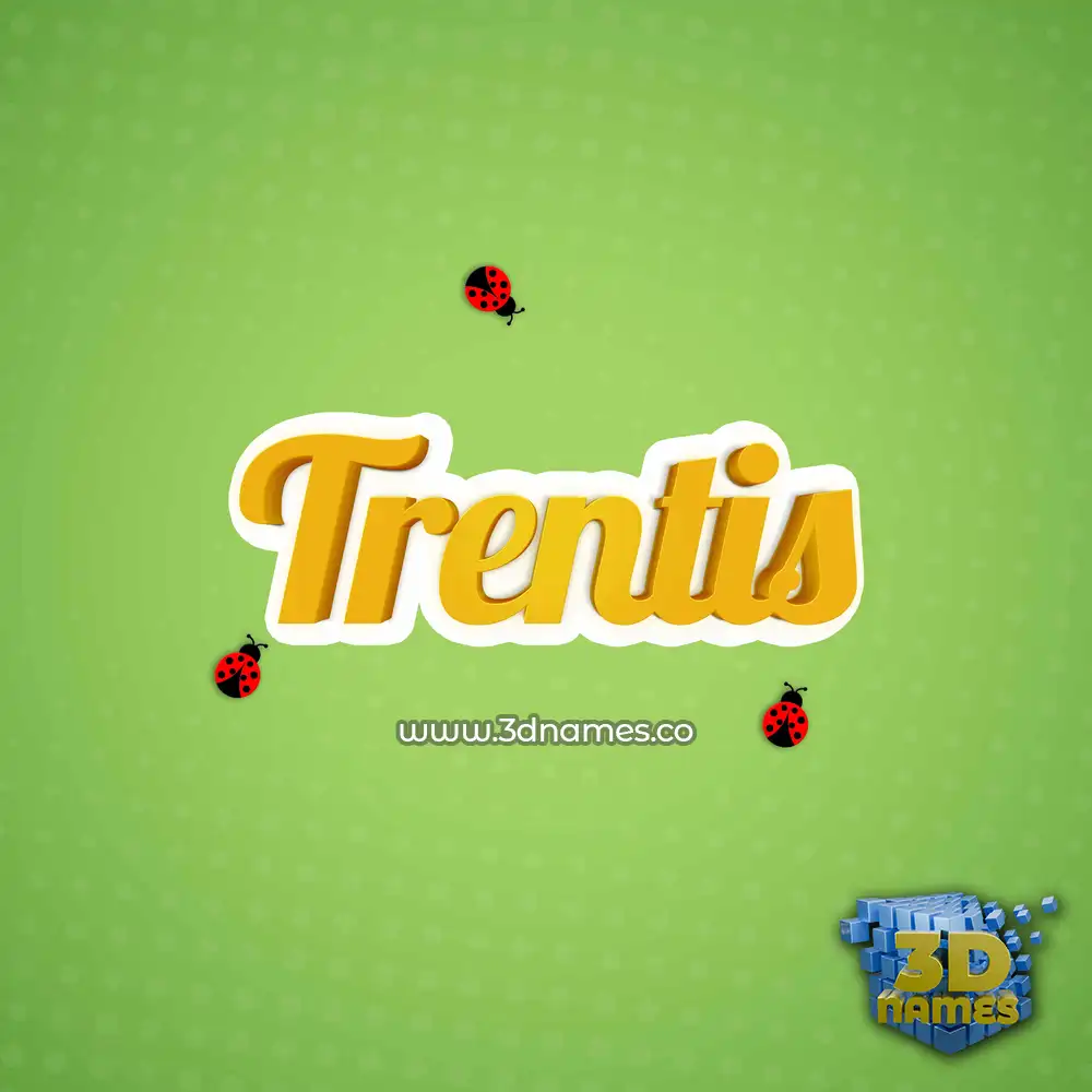 trentis in Ladybugs style - 3D name wallpaper