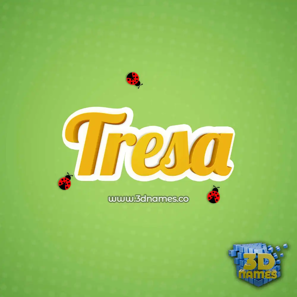 tresa in Ladybugs style - 3D name wallpaper