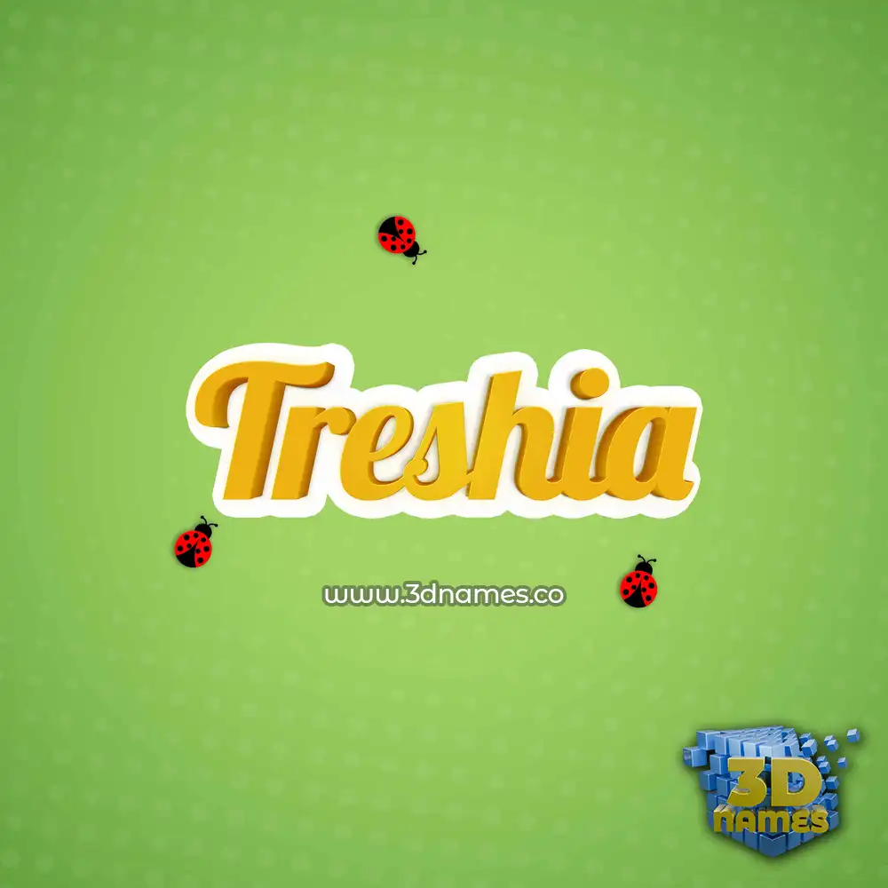 treshia in Ladybugs style - 3D name wallpaper