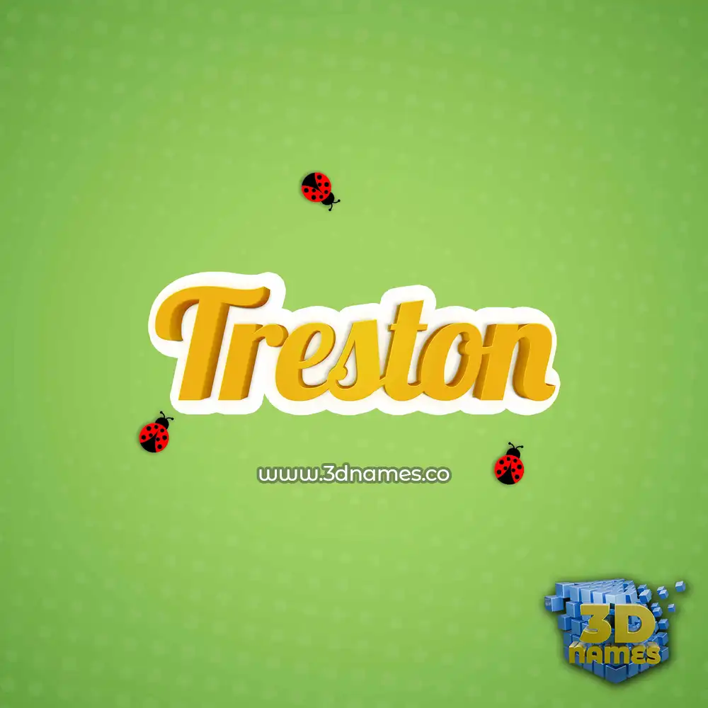treston in Ladybugs style - 3D name wallpaper